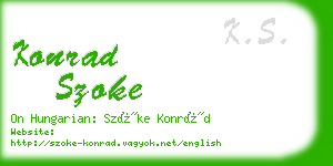konrad szoke business card